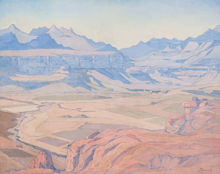 Jacob Hendrik Pierneef; Mountain Landscape near Clarens