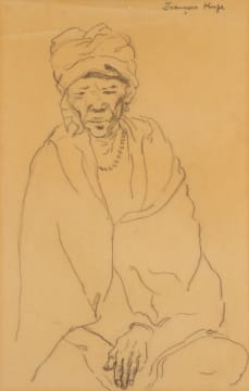 François Krige; Seated Woman