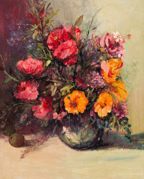 Jan Dingemans; Vase of Mixed Flowers