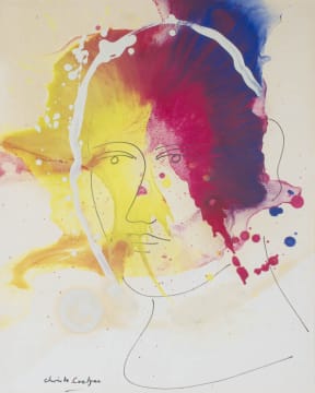 Christo Coetzee; Head (Yellow, Pink and Purple)