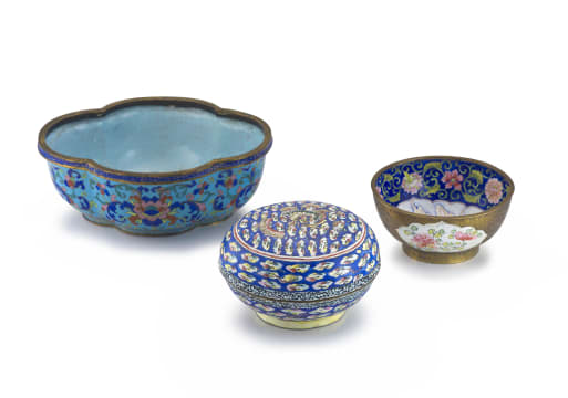 A Chinese Canton enamel bowl, Qing Dynasty, 18th/19th century
