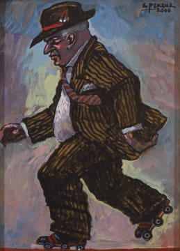 Selwyn Pekeur; Man on Roller Skates