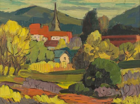 Walter Westbrook; View over a Village