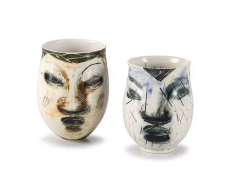 Deborah Bell; Figural Ceramic Vessels, two