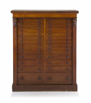 A Victorian mahogany collector's cabinet