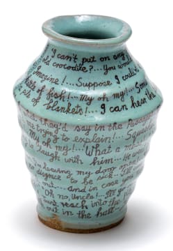 Hylton Nel; Ribbed Vase with Text