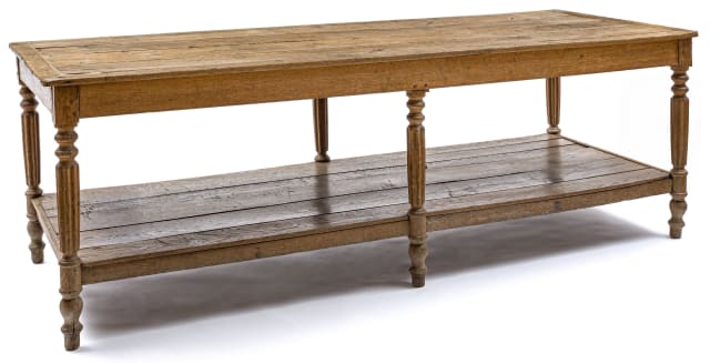 A French oak table, 19th century