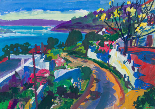 Gerhard Batha; View of the Bay, recto; Woman in a Hat, verso