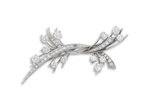 Diamond brooch