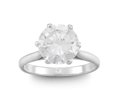 Single-stone diamond ring