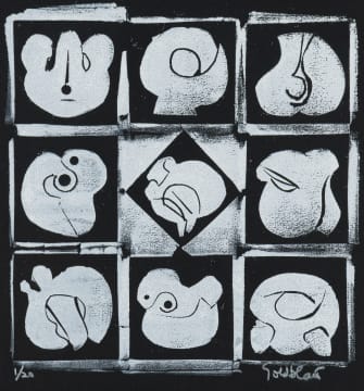 Sidney Goldblatt; Nine Abstrract Shapes