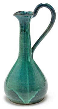 A Globe green-glazed ewer