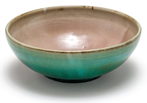 A Linn Ware green-glazed bowl