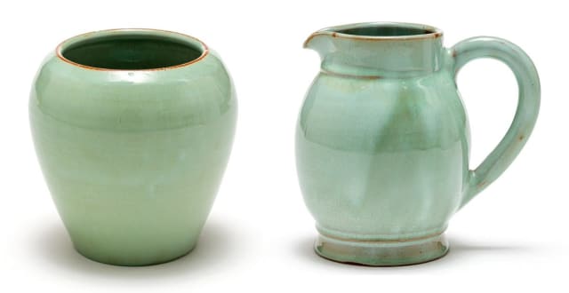 A Linn Ware celadon-glazed vase