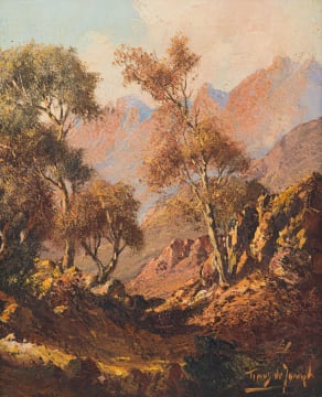 Tinus de Jongh; Landscape with Rocks with Trees