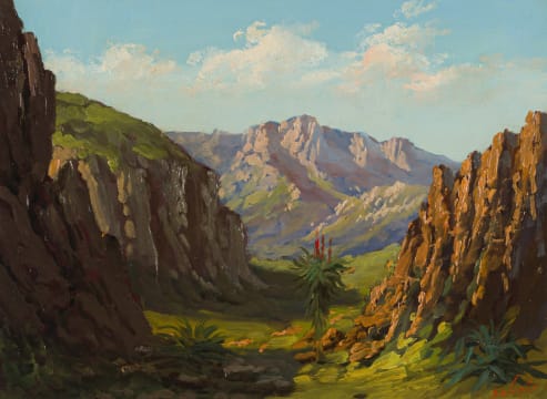 Titta Fasciotti; Landscape with Mountains and Aloes