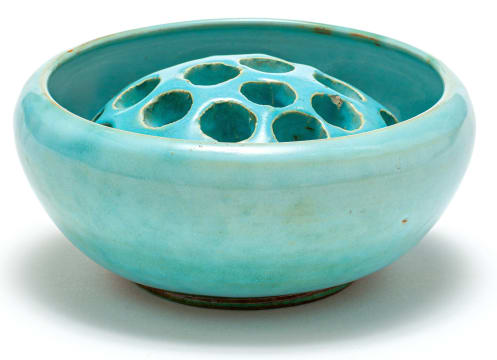 A Linn Ware turquoise-glazed bowl