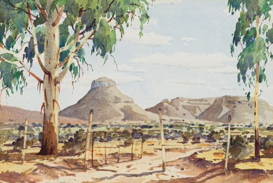 Nils Andersen; Landscape with Farm Gate and Bluegums