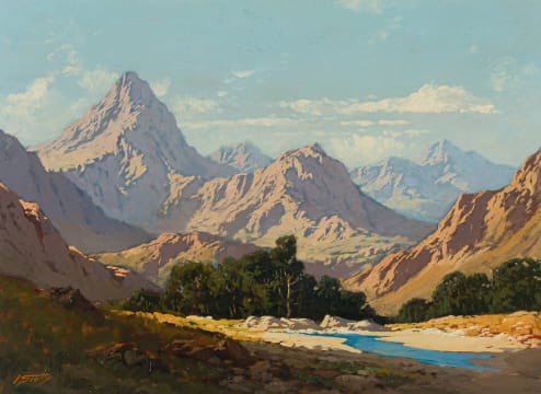 Titta Fasciotti; Mountain Landscape with Meandering River
