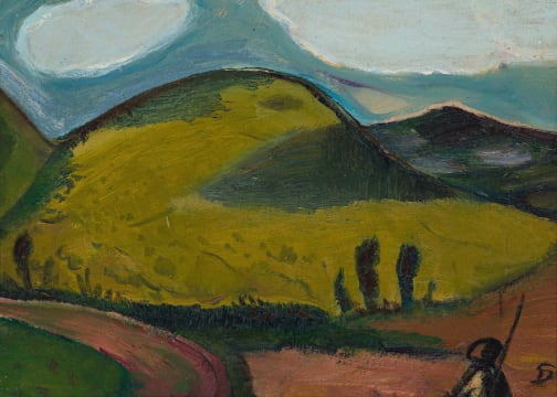 Pranas Domsaitis; Landscape with Figure
