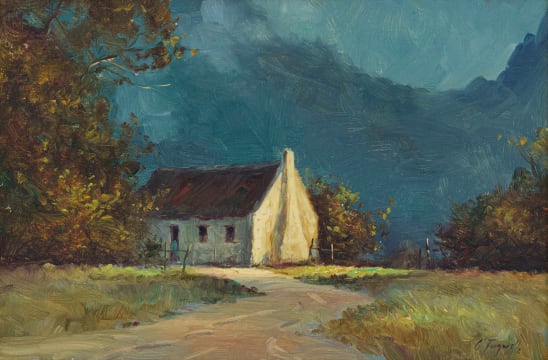 Christopher Tugwell; Mountain Landscape with Cottage
