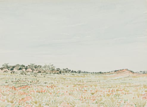 Adolph Jentsch; Landscape with Low Bushes
