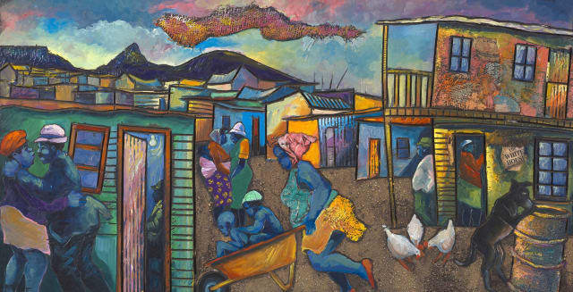 Selwyn Pekeur; Township Scene, Cape Town