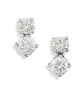 Pair of diamond earrings