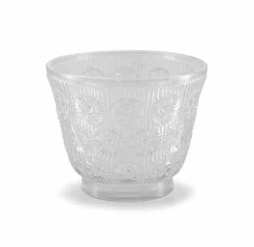 A René Lalique 'Edelweiss' frosted and clear glass vase designed October 1937
