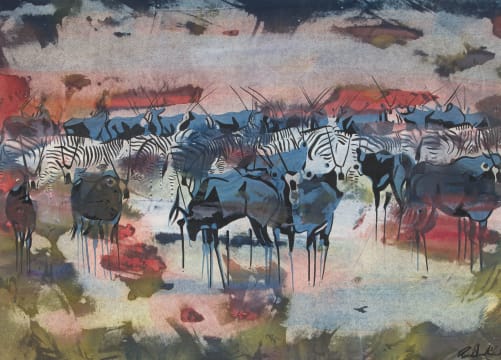 Gordon Vorster; Gemsbok and Zebra