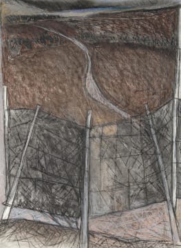 Cecily Sash; Landscape with Fence