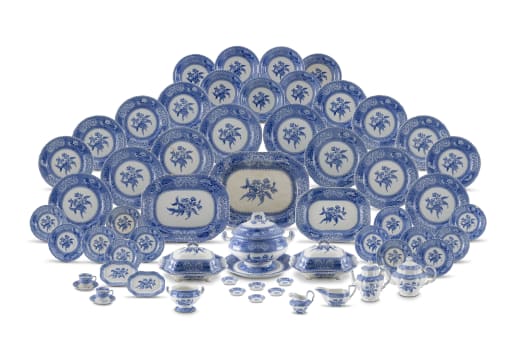 A Copeland Spode 'Camilla' pattern part-dinner and coffee service, late 19th century