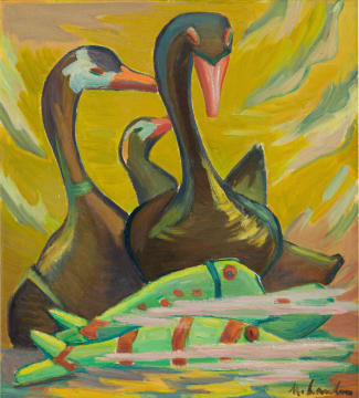 Maggie Laubser; Birds and Fish