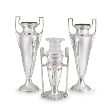 An Art Nouveau Argentor silver-plated centrepiece, Vienna, late 19th century