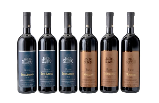 Paolo Scavino; Barolo Bricco Ambrogio & Barolo Monvigliero; 2010; 6 (2 x 3); 750ml