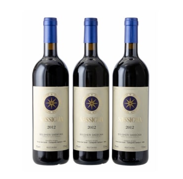 Tenuta San Guido; Sassicaia; 2012; 3 (1 x 3); 750ml