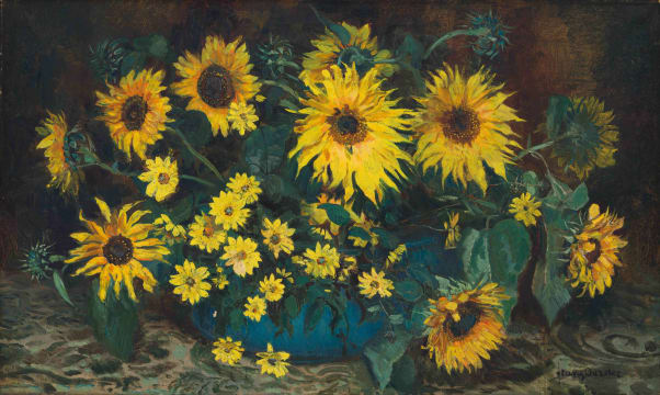 Frans Oerder; Still Life with Sunflowers