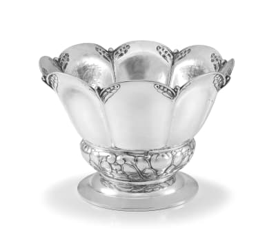 A large Danish silver vase, Christian F. Heise, Copenhagen, 1904-1932, retailed by Heimbürger