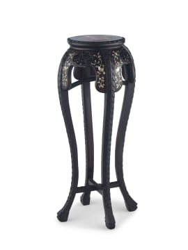A Chinese Export hardwood and mother-of-pearl stand, early 20th century