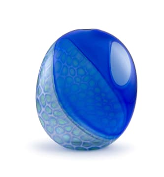An Italian Murano blue glass vase, 42/99, 1993