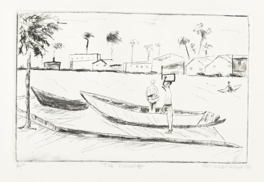 Sam Nhlengethwa; The Fishermen