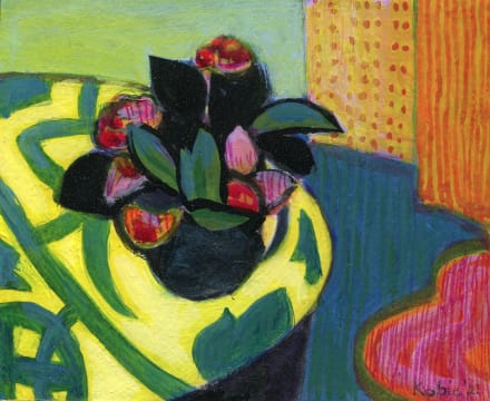 Kobie Venter; Still Life with Camellias