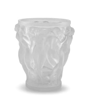 A René Lalique 'Bacchantes' frosted glass vase designed 22 July 1927