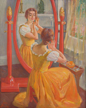 Alfred Palmer; Woman in Front of a Mirror