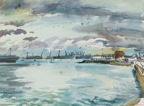 Richard Cheales; Harbour Scene