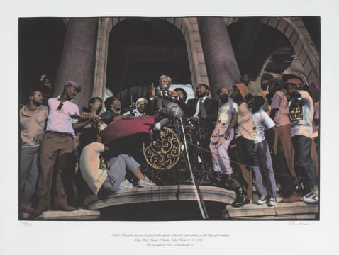 Chris Ledochowski; Nelson Mandela Delivers His First Public Speech in Twenty Seven Years, on the Day of His Release, City Hall, Grand Parade, Cape Town 11.02.1990