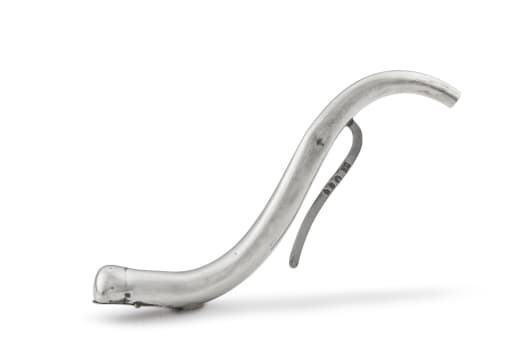 An Irish silver feeding tube, maker's initials IC, Dublin, 1874