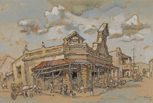 Gregoire Boonzaier; Street Scene in Cape Town