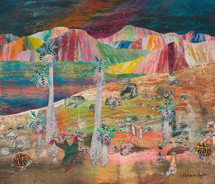 Catherine Paynter; Fantasy Landscape with Animals and Trees