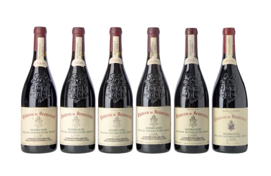 Beaucastel; Châteauneuf-du-Pape; 1998 - 2001, 2007, 2010; 6 (1 x 6); 750ml